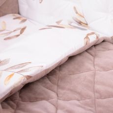Дитячий постільний комплект Baby Veres Velour Mocco leaves (5 одиниць), бавовна-велюр